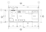 Minimalist Modern Home Blueprint: Pre-Engineered 20ft Shipping Container Studio Plans for DIY Builders