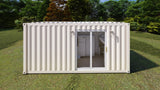 Minimalist Modern Home Blueprint: Pre-Engineered 20ft Shipping Container Studio Plans for DIY Builders