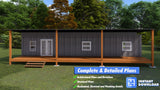 Oasis Horizon - A 45ft High Cube Container Home Plan | Tiny Home Plans